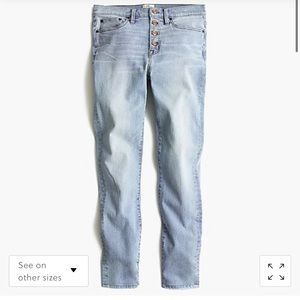 J. Crew High rise button fly denim